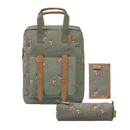 Ready, Set, Learn! School Set - Deer Olive