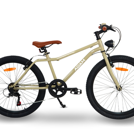 24" mountain bike for adventure and stroll young adults taupe