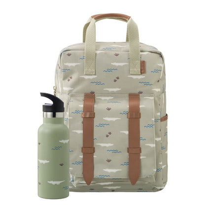 backpack and water bottle set