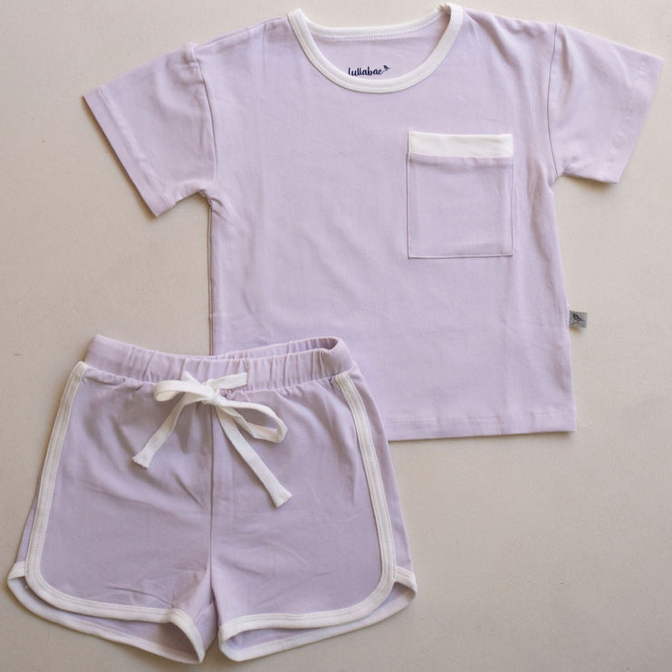 lavender shorts