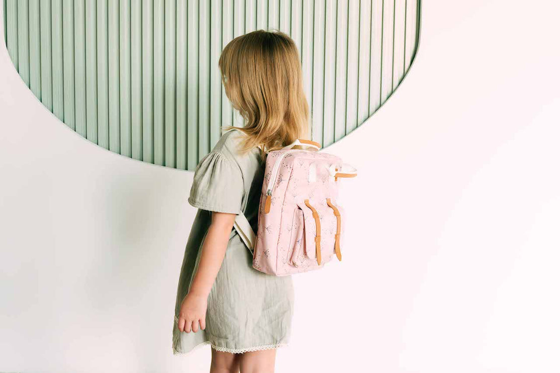 pink school backpack