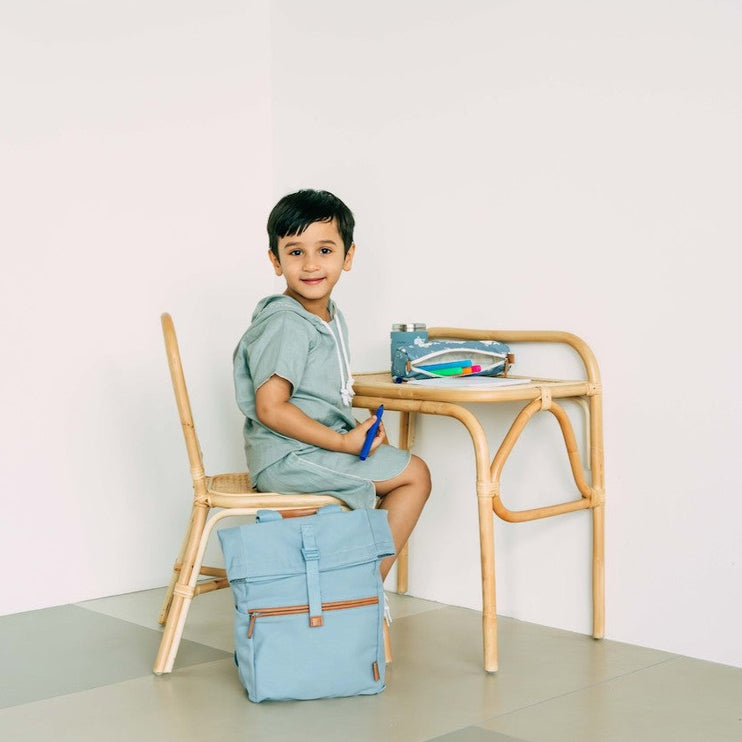 blue canvas bag for kids