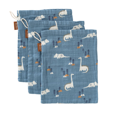 3-pc wash cloth in dinosaur print