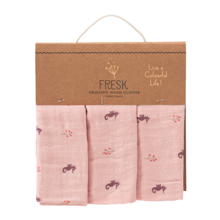 pink washcloth