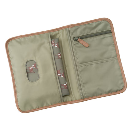 green diaper travel pouch