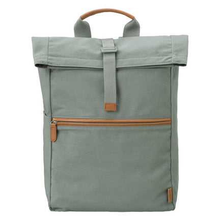 green canvas backpack