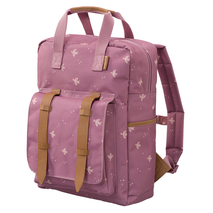 purple birds backpack school