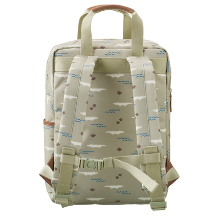 crocodile printed backpack school