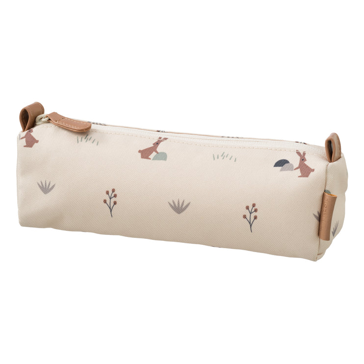 school pencil case kids rabbit cream