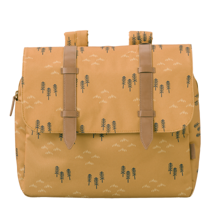 yellow satchel bag