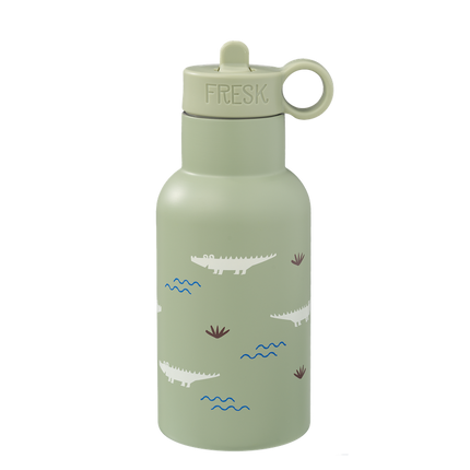 crocodile green water bottle