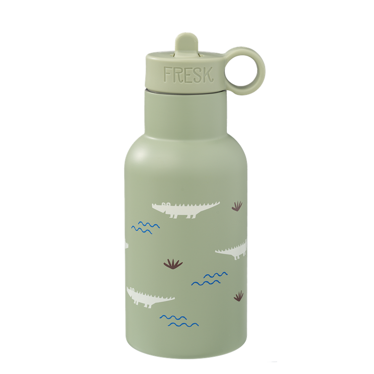 crocodile green water bottle