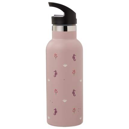 Insulated Water Bottle - Seahorse - 2 Lids (500ml)