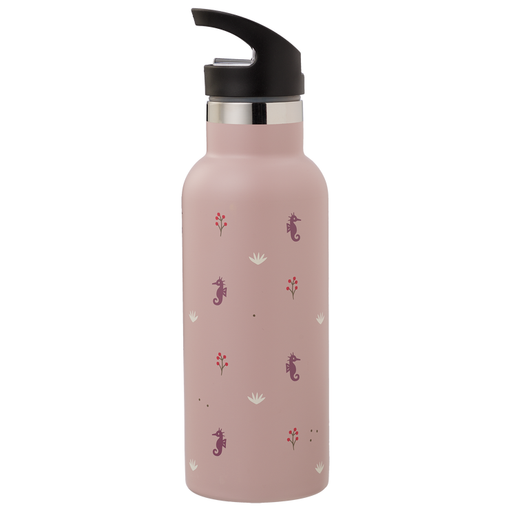 Insulated Water Bottle - Seahorse - 2 Lids (500ml)