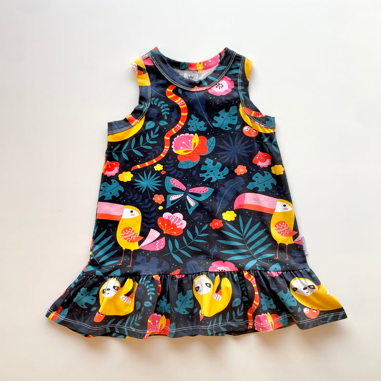 navy blue dress with jungle print dress vays kingdom