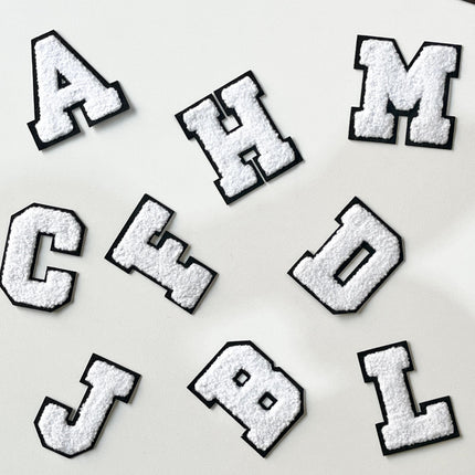 Iron-on patches - Letters (neutral color)