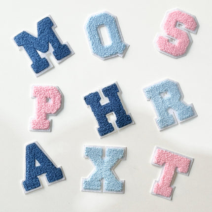 Iron-on patches - Letters (bold color)