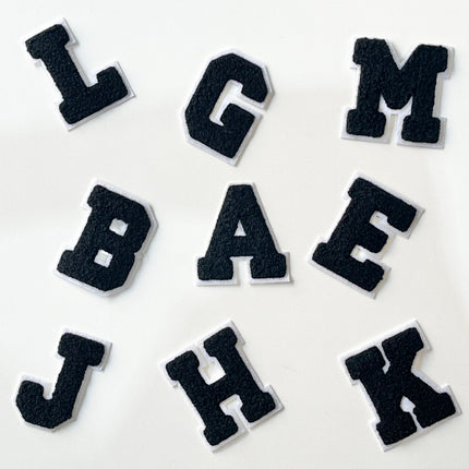 Iron-on patches - Letters (neutral color)