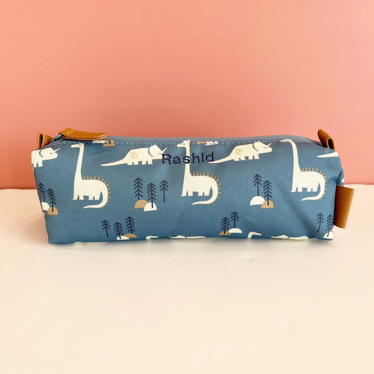 personalized dinosaur printed pencil case