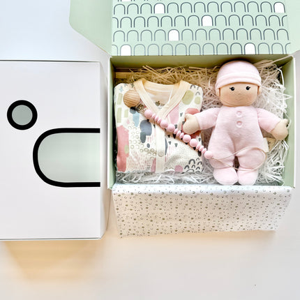 baby girl newborn gift box premade