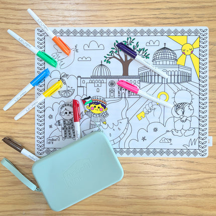 Kids Coloring Placemat - Palestine