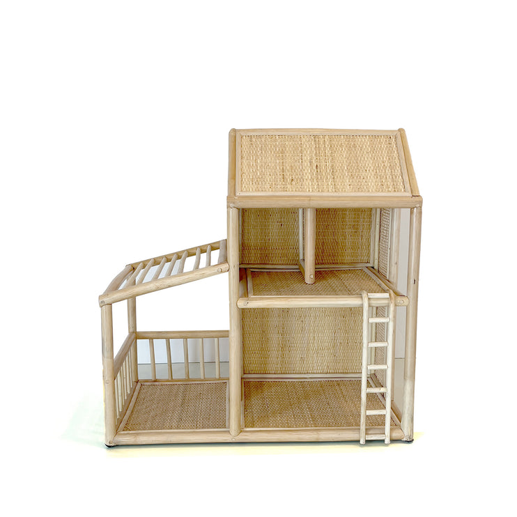 wooden doll house from bali, made of rattan