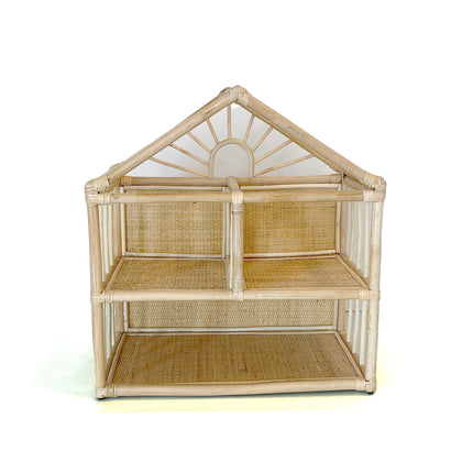 rattan doll house with attic form Maison Tini