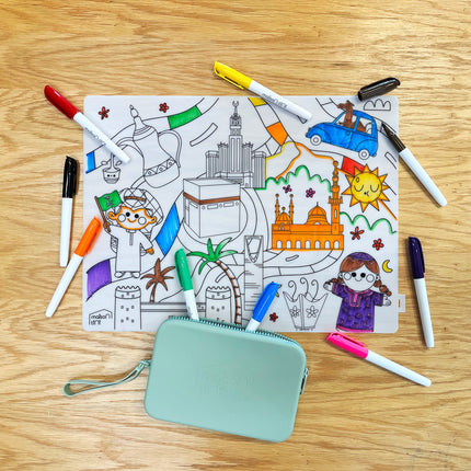 reusable coloring mat