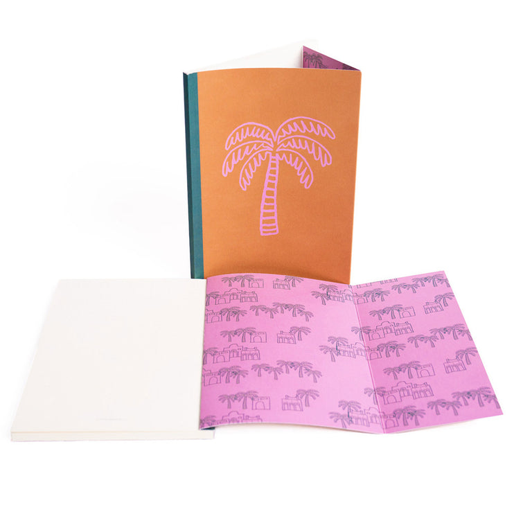 A5 Notebook Gatefold - Palm Tree