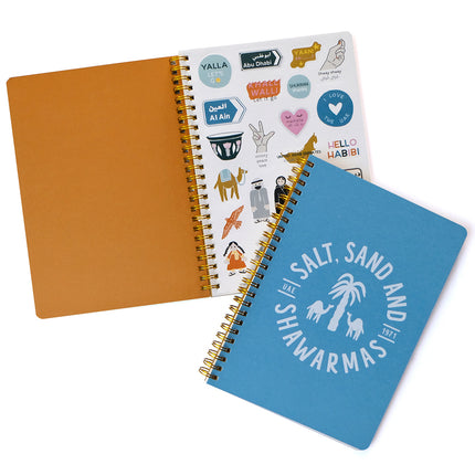 A5 Salt, Sand and Shawarmas Notebook (With Sticker Sheet)