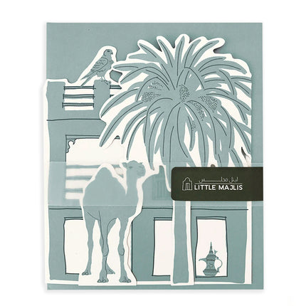 Greeting Card - Blue Freej Neighbourhood