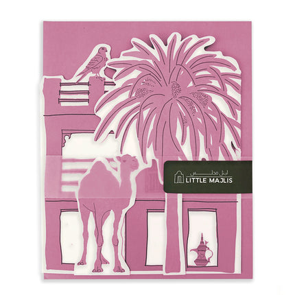 Greeting Card - Pink Freej Neighbourhood