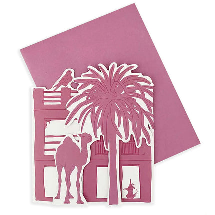 Greeting Card - Pink Freej Neighbourhood