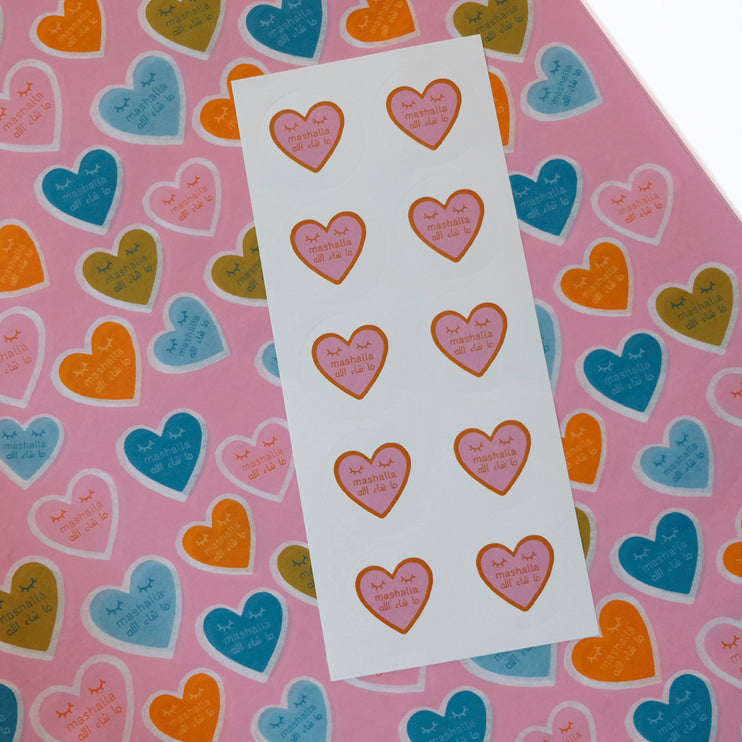 Gift Wrapping Paper - Hearts Mashalla