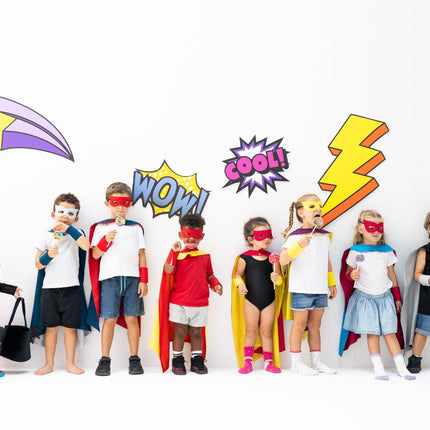 superhero capes and mask kids dress up 