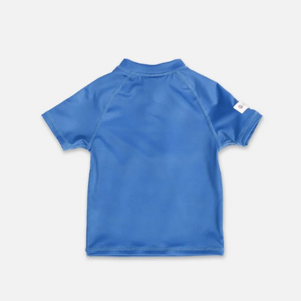 uv protected shortsleeves top swimwear kids blue