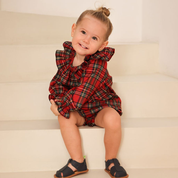 tartan frill top & bloomer babies and girls christmas outfits