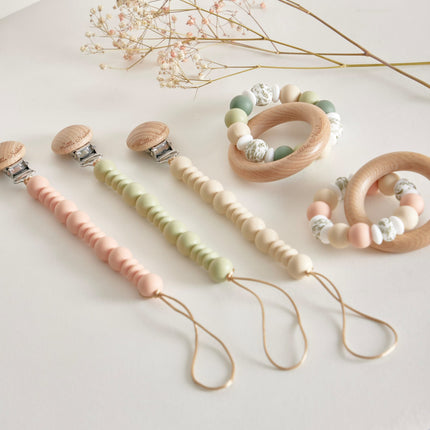 silicon beads food grade pacifier clip