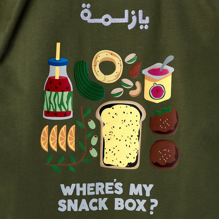 Where's my snack box Olive Green - T-shirt