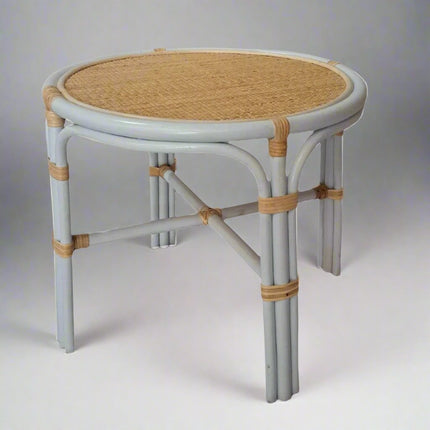 white kids rattan table