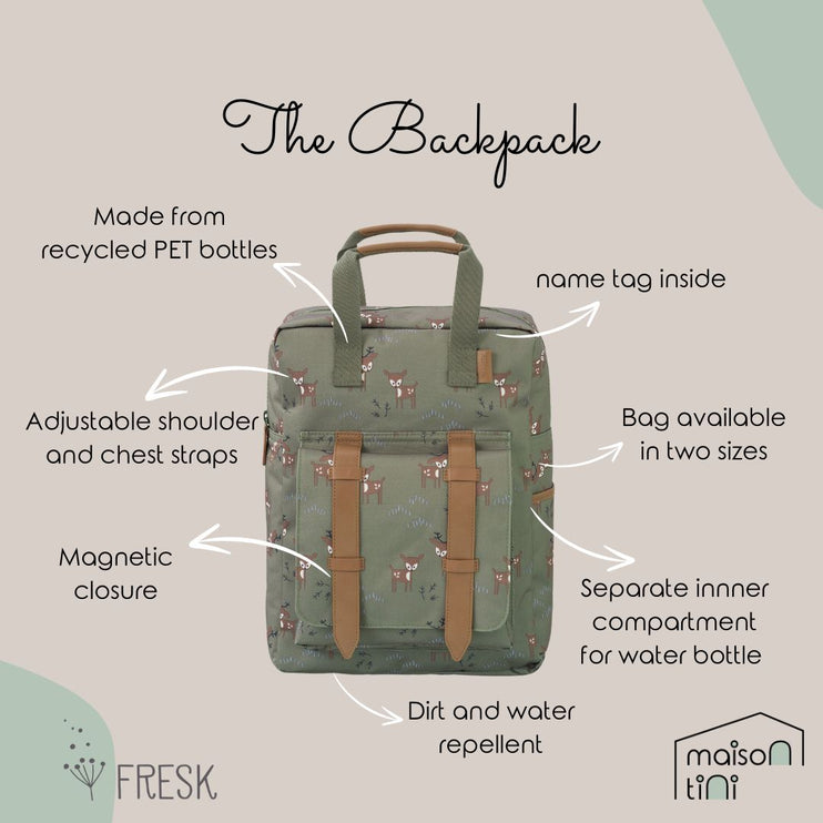 fresk deer olive backpack