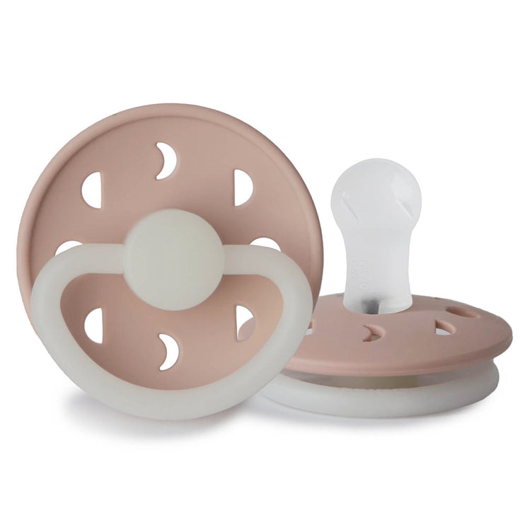 Moon Phase Silicone Baby Pacifier Blush Night 1-Pack