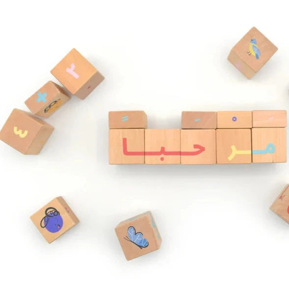 alphabet wooden cubes