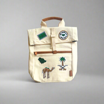 cream kids backpack