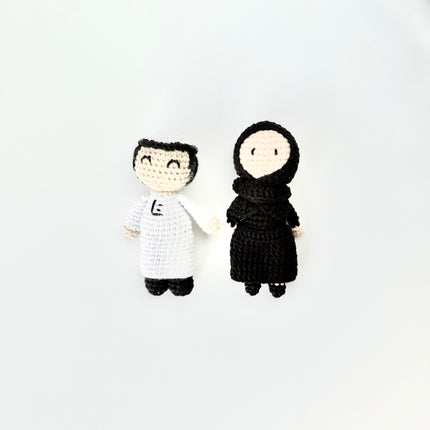 mini crochet doll of GCC traditional outfits man and women kids