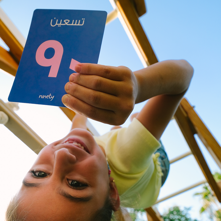 numbers flashcards educational material arabic fun gift