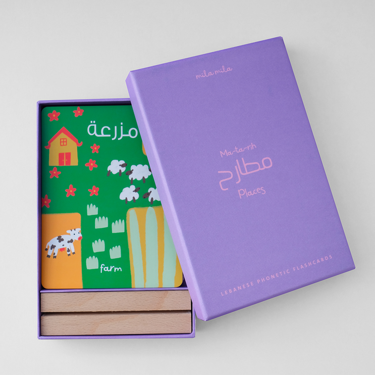 places flashcards arabic educational material fun gift box