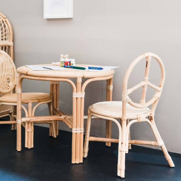 Back to Basics Rattan Kids Table