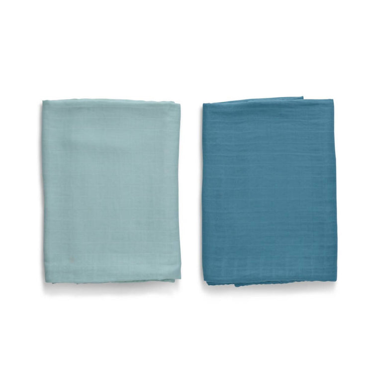 Organic Bamboo Muslin Swaddle Wrap- Set of 2 -Green Fields