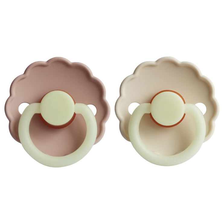 blush/cream pacifier pack